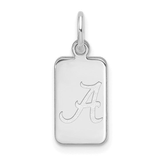 Silver University of Alabama Tag Pendant