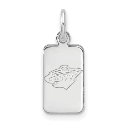 Sterling Silver NHL Minnesota Wild Tag Pendant