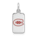 Sterling Silver Rhod-pl NHL LogoArt Montreal Canadiens Enamel Tag Pendant