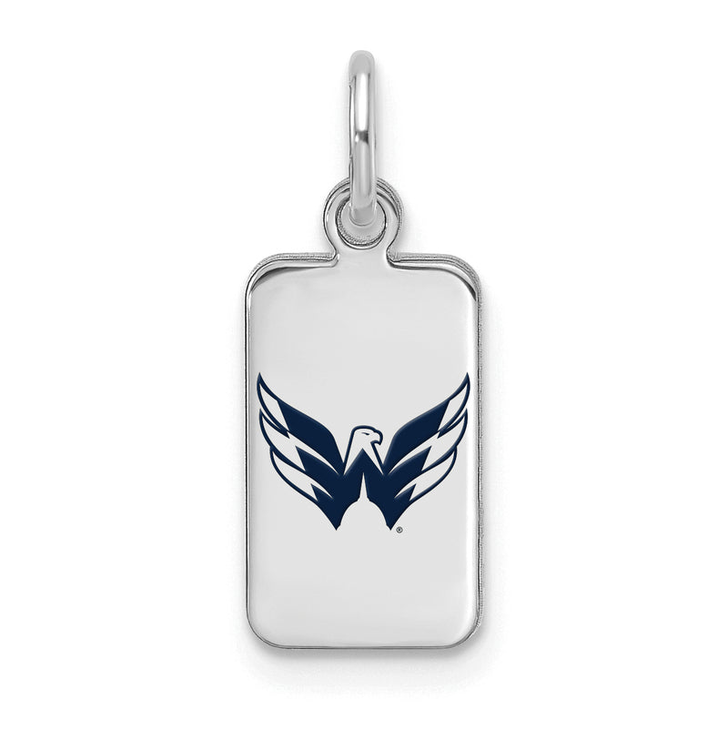 Sterling Silver NHL Washington Capitals Enamel Tag Pendant