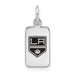 Sterling Silver Rhod-pl NHL LogoArt Los Angeles Kings Enamel Tag Pendant