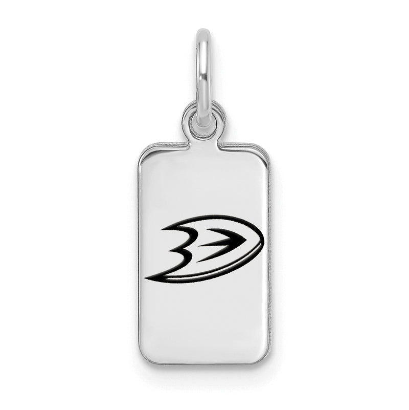 Sterling Silver NHL Anaheim Ducks Enamel Tag Pendant