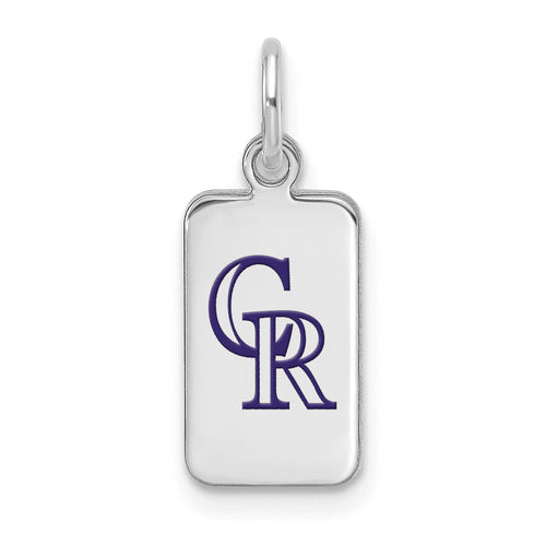  SS MLB Colorado Rockies Enamel Tag Pendant