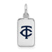 Sterling Silver Rhod-pl MLB LogoArt Minnesota Twins Enamel Tag Pendant