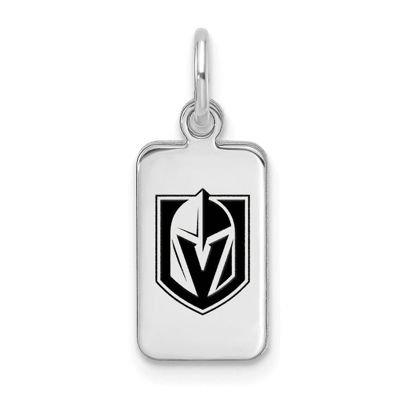 Sterling Silver NHL Vegas Golden Knights Enamel Tag Pendant