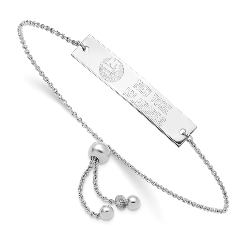 Sterling Silver NHL New York Islanders Name Bar Adj Bracele