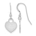 Sterling Silver Rhod-pl LogoArt University of Alabama Heart Dangle Earrings