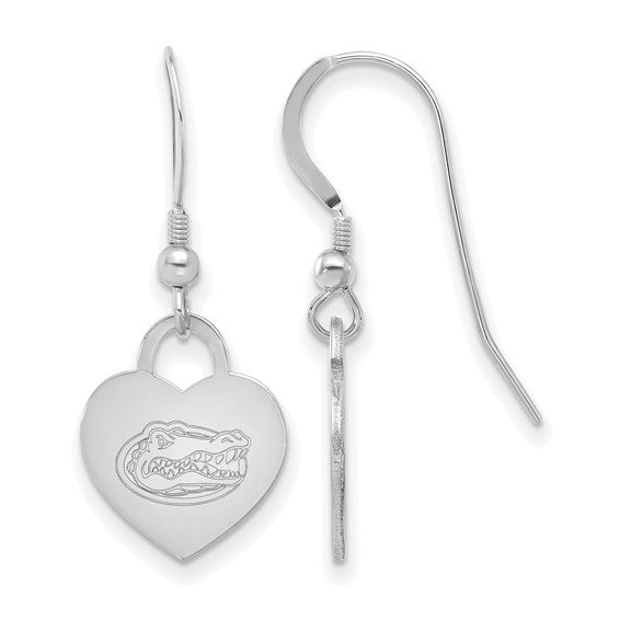 SS  University of Florida Heart Dangle Earrings