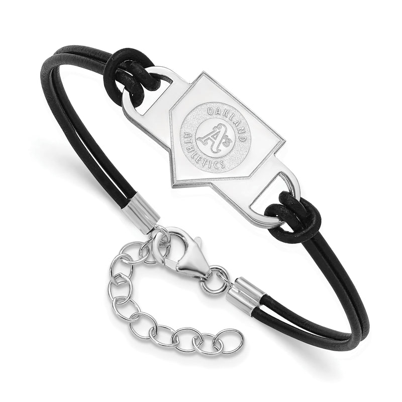  SS MLB Oakland Athletics Homeplate Leather Bracelet