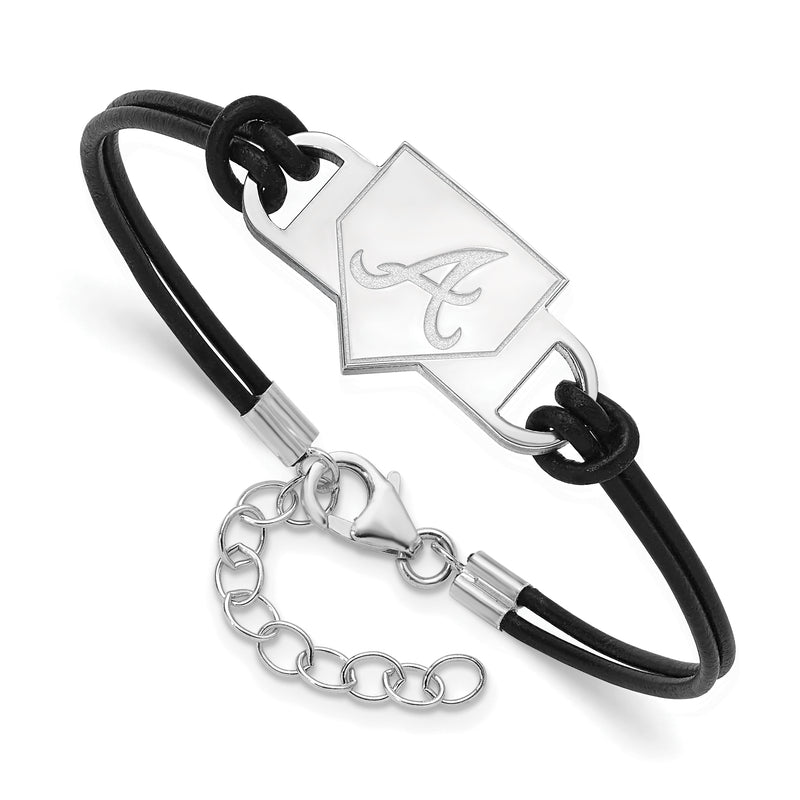  SS MLB Atlanta Braves Homeplate Leather Bracel