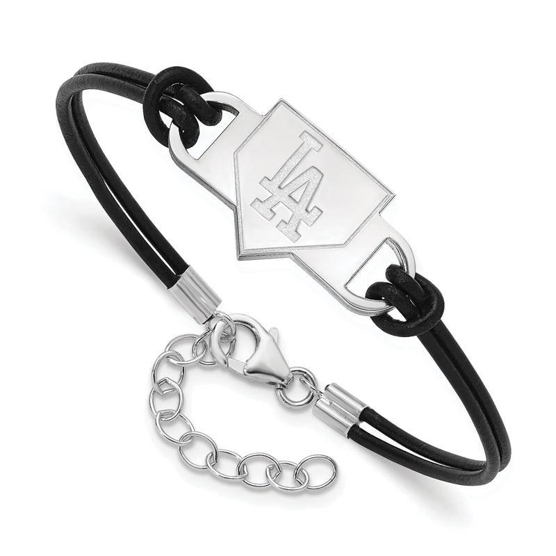  SS MLB Los Angeles Dodgers Homeplate Leather Bracelet
