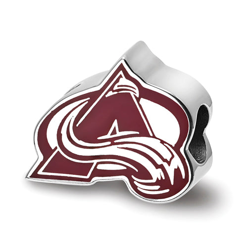 SS Colorado Avalanche A with Avalanche Enameled Extruded Logo Bead