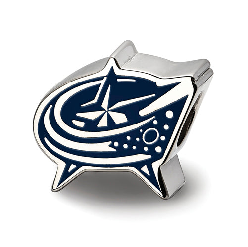 SS NHL Columbus Blue Jackets Enameled Logo Bead