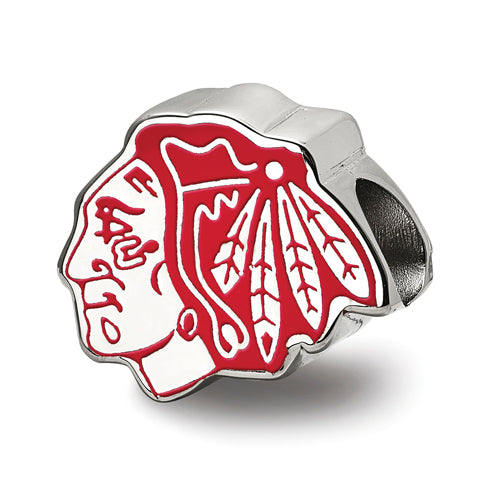 SS NHL Chicago Blackhawks Enameled Logo Bead