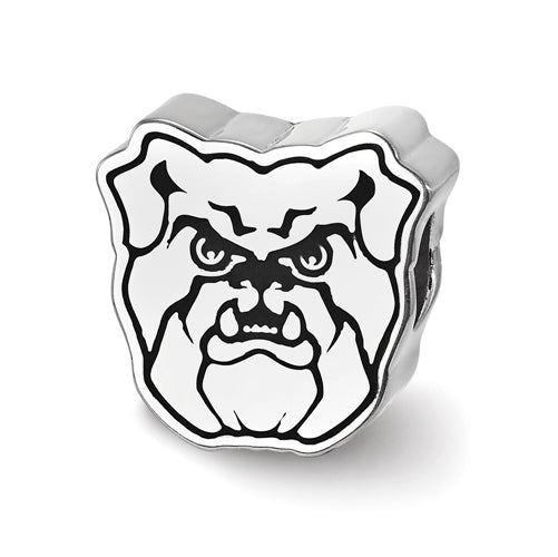 SS Butler University Bulldog Head Enameled Bead
