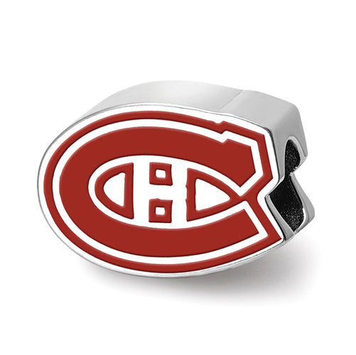 SS Montreal Canadiens C with H in the Center Enameled Extruded Logo Bead