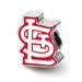 SS MLB  St. Louis Cardinals Enameled Logo Bead