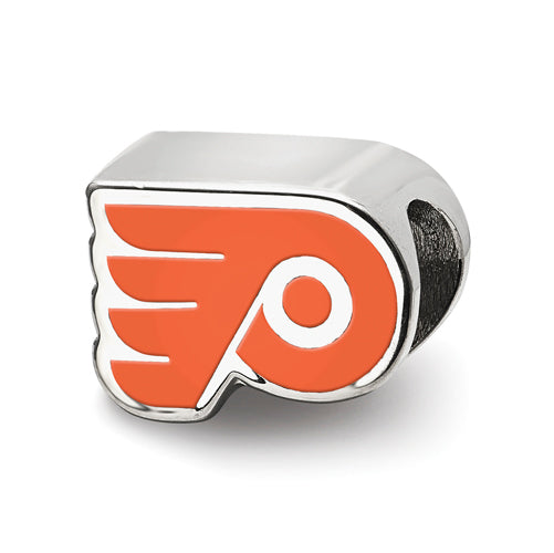 SS NHL Philadelphia Flyers Winged P Enameled Logo Bead