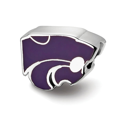 SS Kansas State University Enameled Logo Bead