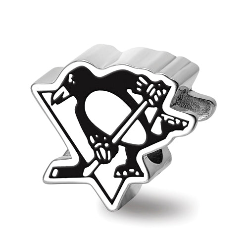 SS Pitts Penguins Skating Penguin Enameled Extruded Logo Bead