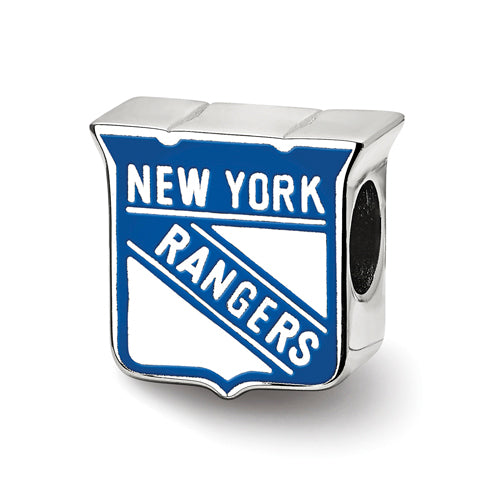 SS NHL New York Rangers Enameled Logo Bead