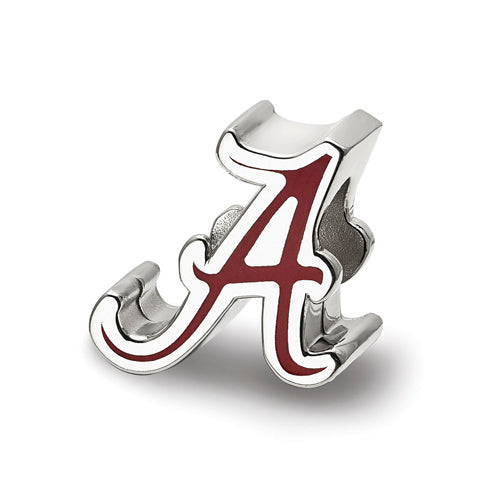 SS The U of Alabama Script Alabama A Enameled Logo Bead