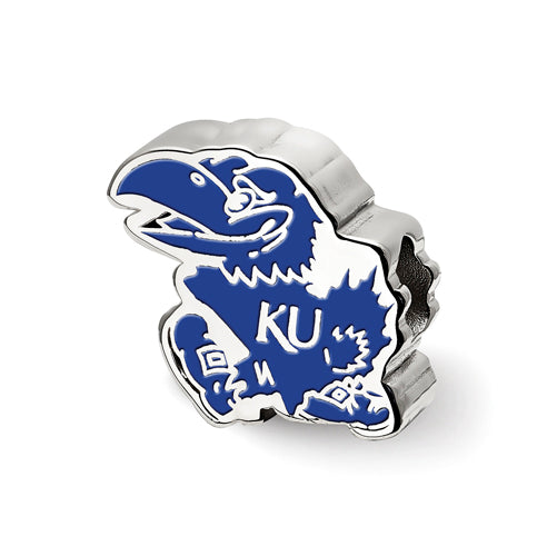SS The University of Kansas Jayhawk Enameled Logo Bead