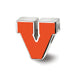 SS University of Virginia Block V Enameled Logo Bead