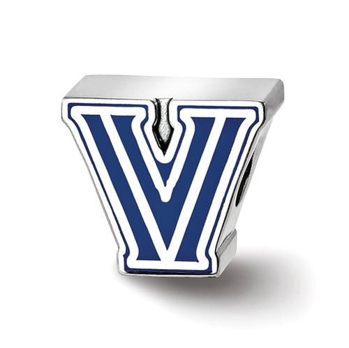 SS Villanova University Enameled Bead