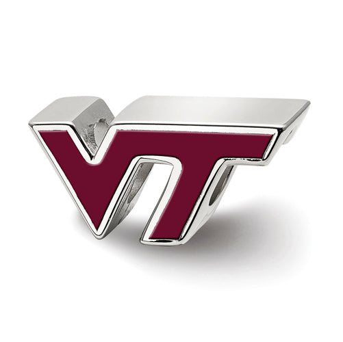 SS Virginia Tech VT Enameled Logo Bead