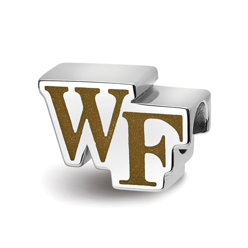 SS Wake Forest University WF PRIMARY Enameled Extruded Logo Bead