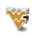 SS West Virginia University WV Enameled Logo Bead