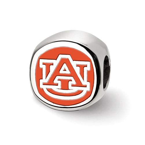 SS Auburn University Primary Cushion Shaped Logo Bead