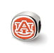 SS Auburn University Primary Cushion Shaped Logo Bead