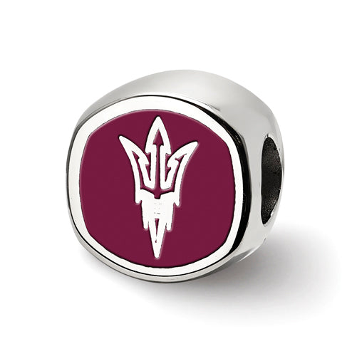 SS Arizona State U Pitchfork Cushion Shaped Logo Bead