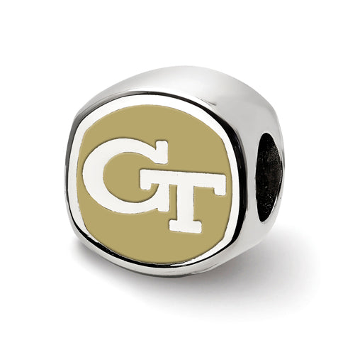 SS Georgia Institute of Tech Cushion Shaped Logo Bead