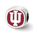 SS Indiana University Block IU Cushion Shaped Logo Bead