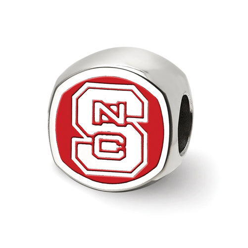 SS North Carolina State U Cushion shaped Logo Bead