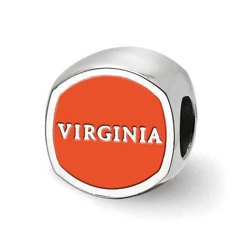SS U of Virginia V with Swords Cushion Shaped Logo Bead
