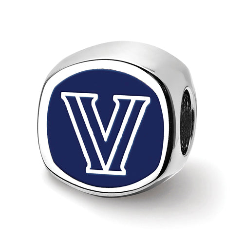SS Villanova University 2-sided Enameled Bead