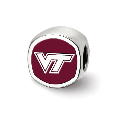 SS Virginia Tech VT Cushion Shaped Double Logo Bead