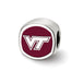 SS Virginia Tech VT Cushion Shaped Double Logo Bead