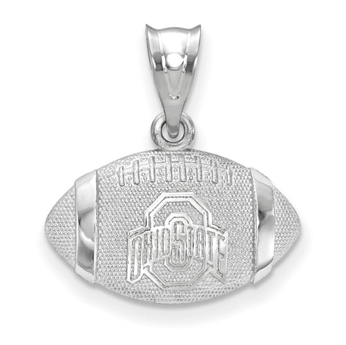 SS The Ohio State U Domed Football Pendant