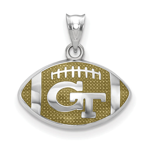 SS Georgia Institute of Technology Enameled Football Pendant