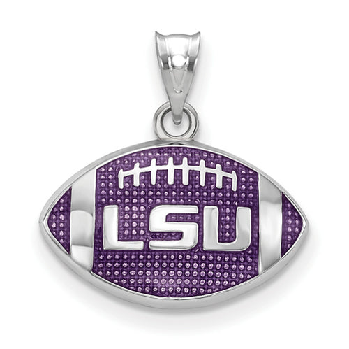 SS Louisiana State University LSU Enameled Football Pendant