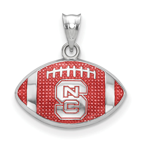 SS North Carolina State Univ. Enameled Football Pendant