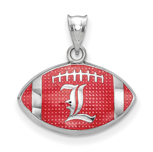 SS Univ. of Louisville Enameled Football Pendant
