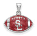 Sterling Silver Univ. of Southern California Enameled Football Pendant