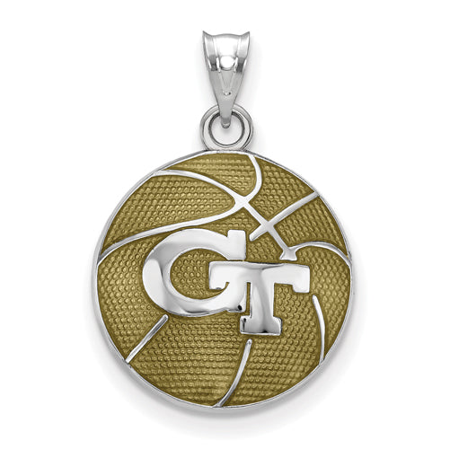 SS Georgia Institute of Technology Enameled Basketball Pendant