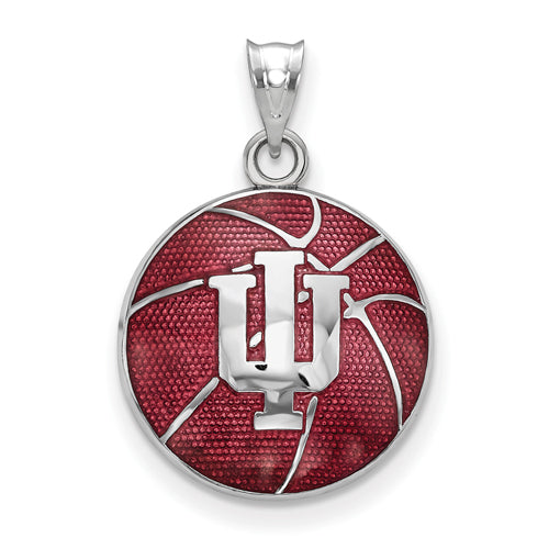 SS Indiana Univ. Hoosiers Enameled Basketball Pendant